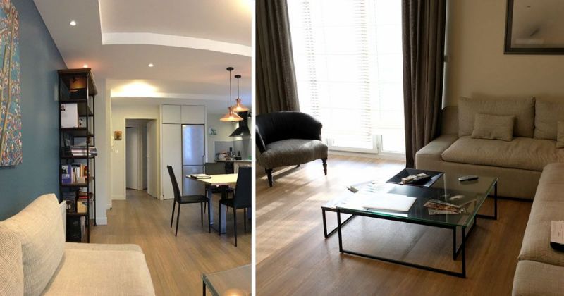 Décoration d'un appartement, rideaux sur-mesure, mobilier de chez Bo Concept, Habitat et AM PM - Julie Béringué Architecte d'intérieur à Toulouse