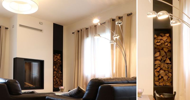 Embellissement d'une maison avec cuisine ouverte sur séjour par menuiserie style atelier, insert contemporain - Julie Béringué Architecte d'intérieur à Toulouse